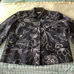 Talbots 3/4 Sleeve Black Blazer -  Size 12